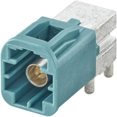 Fiche connecteur FAKRA R/A PCB angle droit à souder AMS29A-40MZ5-Z bleu eau
